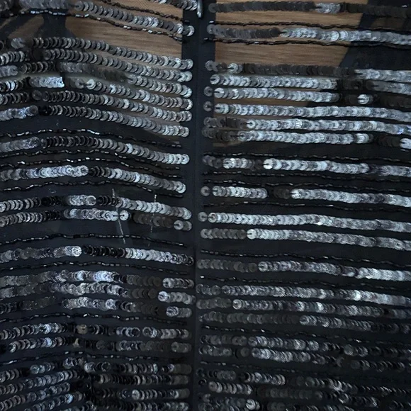 NWT Johnny Was Black Sequin Midi Dress - Picture 9 of 14